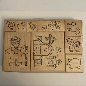CTMH 6012 Farm Set rubber stamps